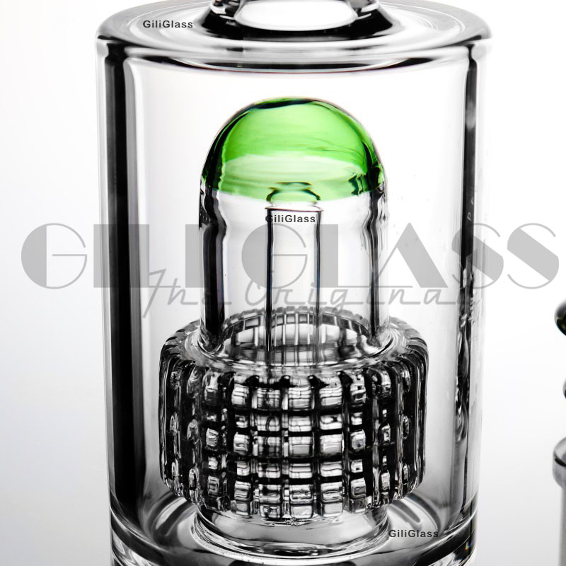 Gili-368 Giliglass 16 Inches Hot Sale Trible Percolator Perc Colors Glass Smoking Water Pipe Wholesale