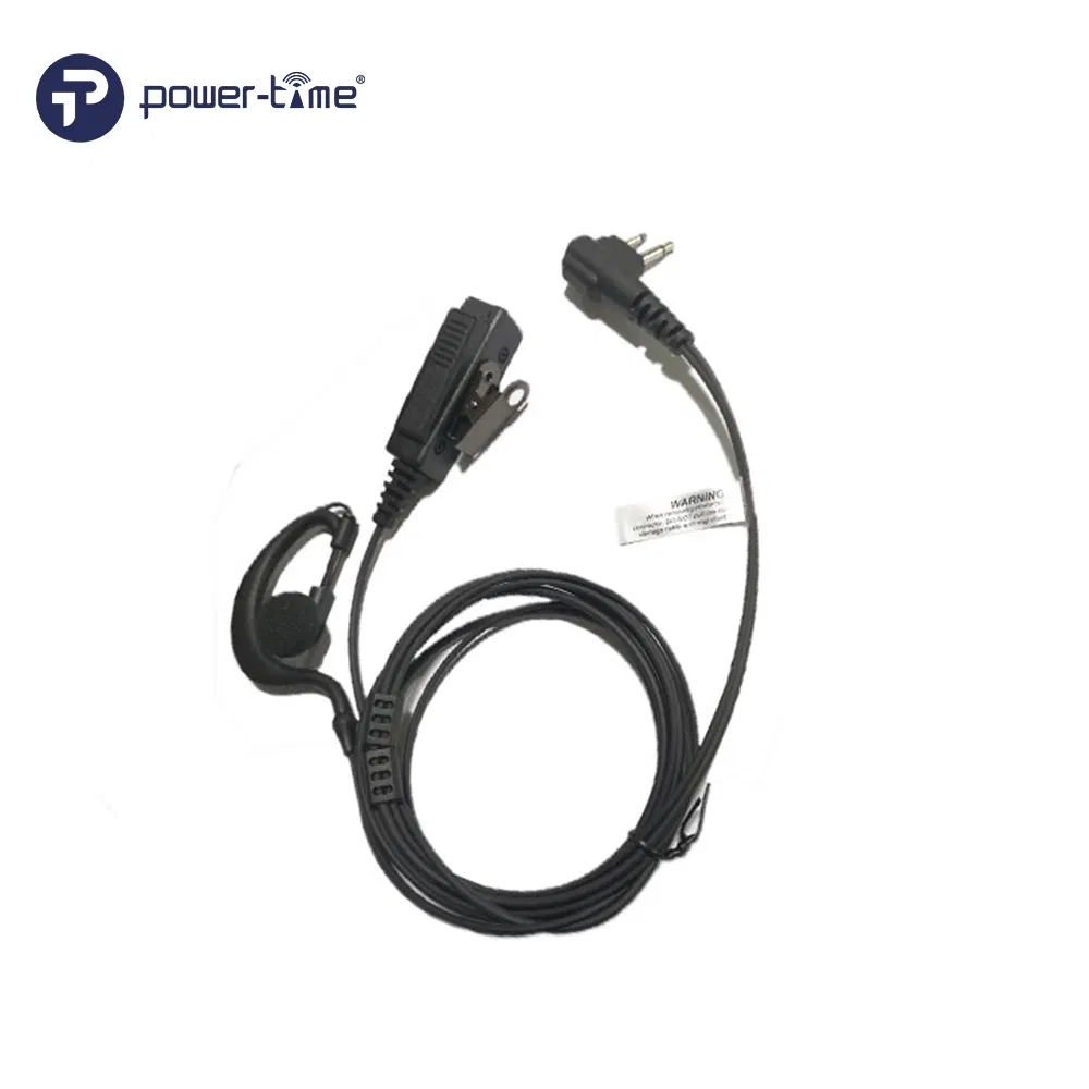 Premium G Hook Earphone Surveillance Kit with Palm Ptt for Two-Way Radios