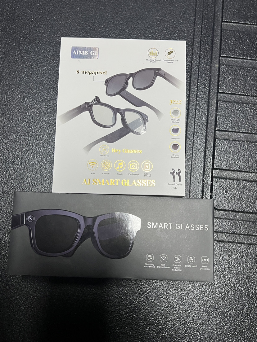 Audio Call Ai Photo Recognition Voice Recording Wearable Headset Smart Glasses with Shooting Camera