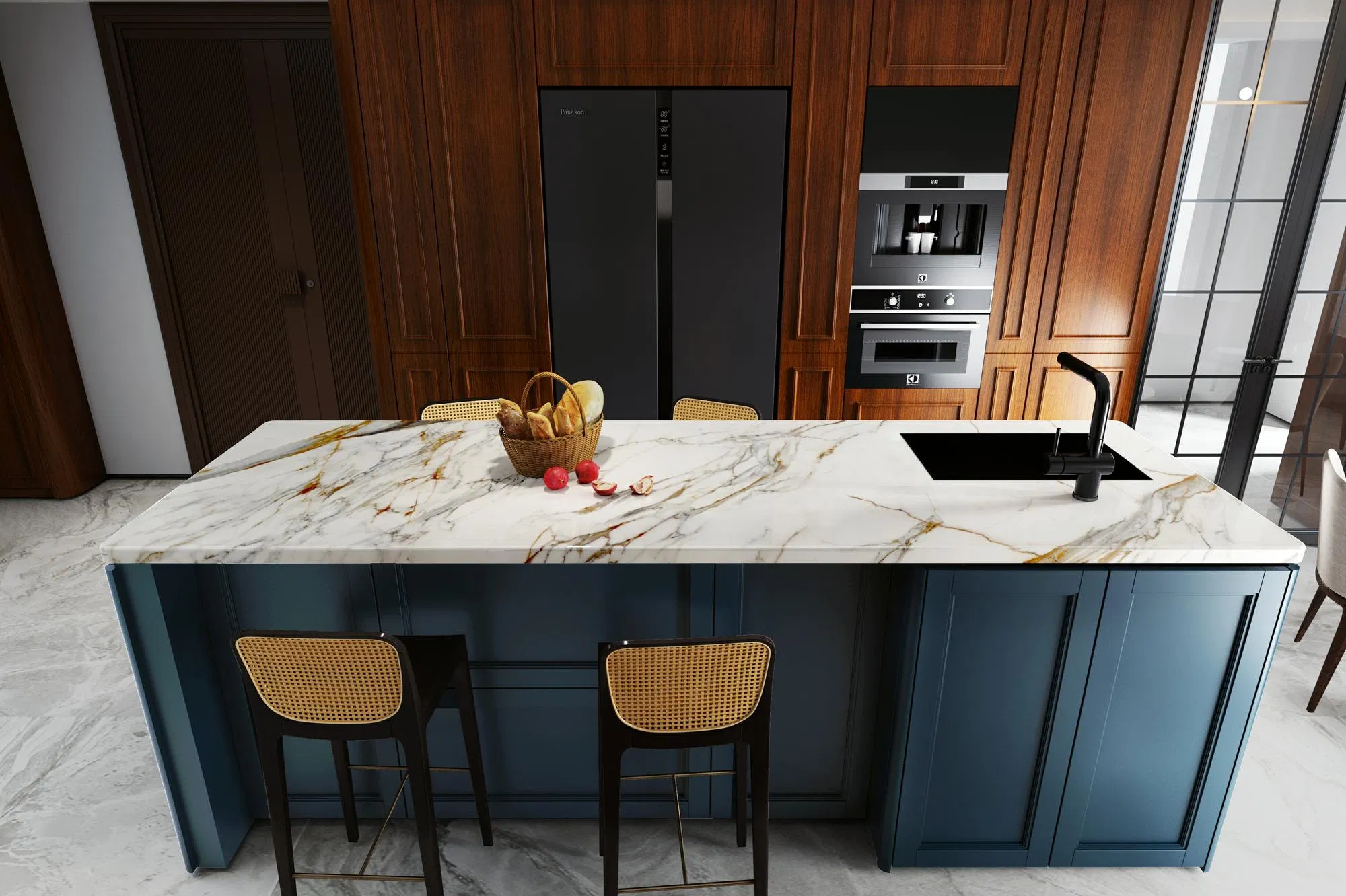 1600X3200X12mm Polished Marble Look Ceramic Porcelain Wall Floor Sintered Stone Slab