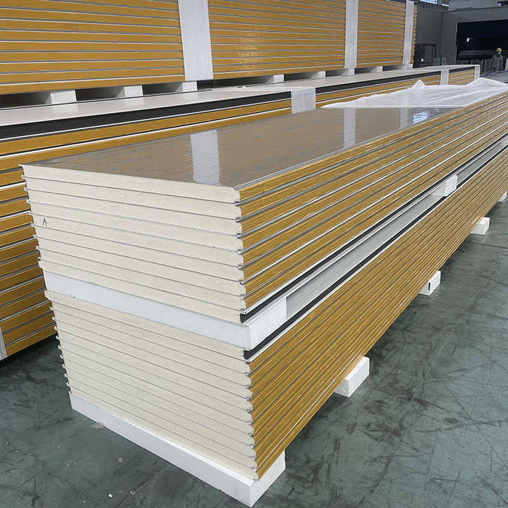 ASA Construction Building Material 50mm/75mm/100mm/150mm Sound-Proof Composite Panels EPS/Rock Wool/Glass Wool/PUR/PIR Wall/Roof Sandwich Panels for Building