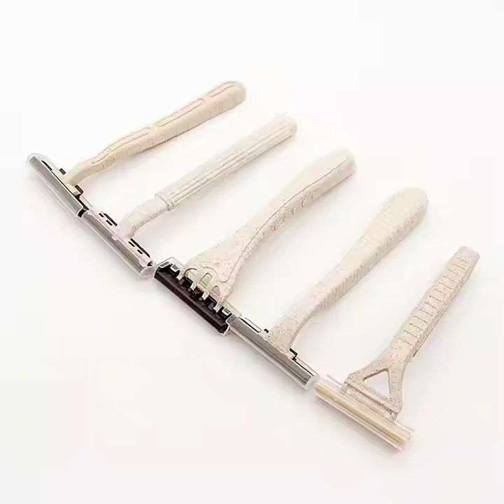 Twin Blade Wheat Straw Shaving Razor Eco Friendly Disposable Hotel Razor
