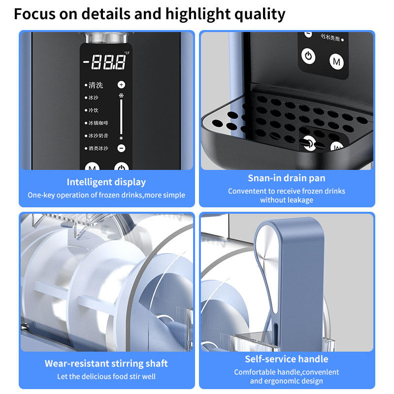 Portable Stainless Steel Soft Ice Cream Maker Machine Home Electric