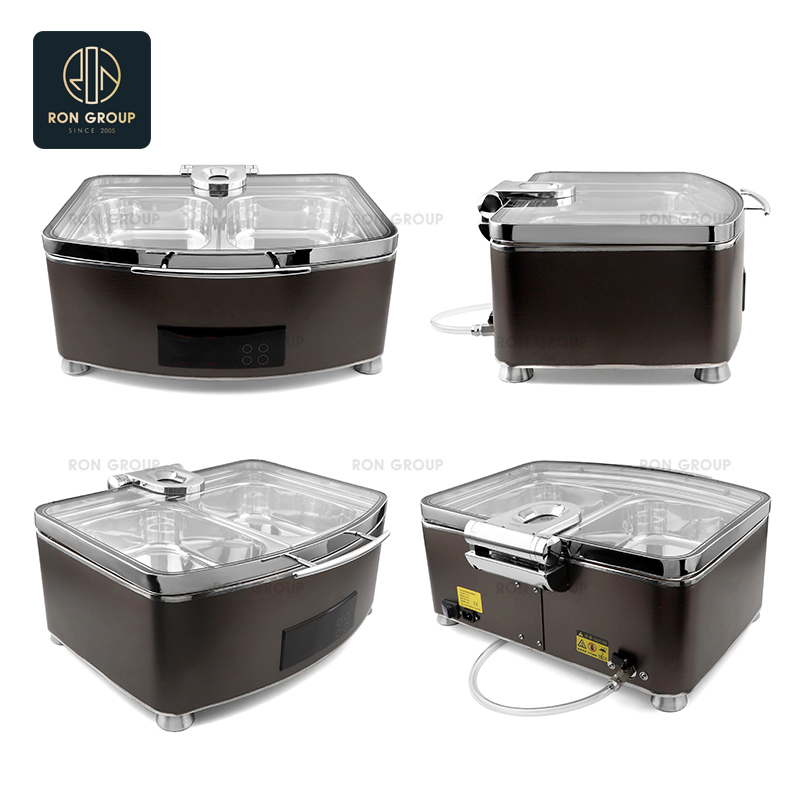 New Arrival Hotel Restaurant Supplies Stainless Steel Electric Food Warmer Buffet Chafing Dishes with Lid