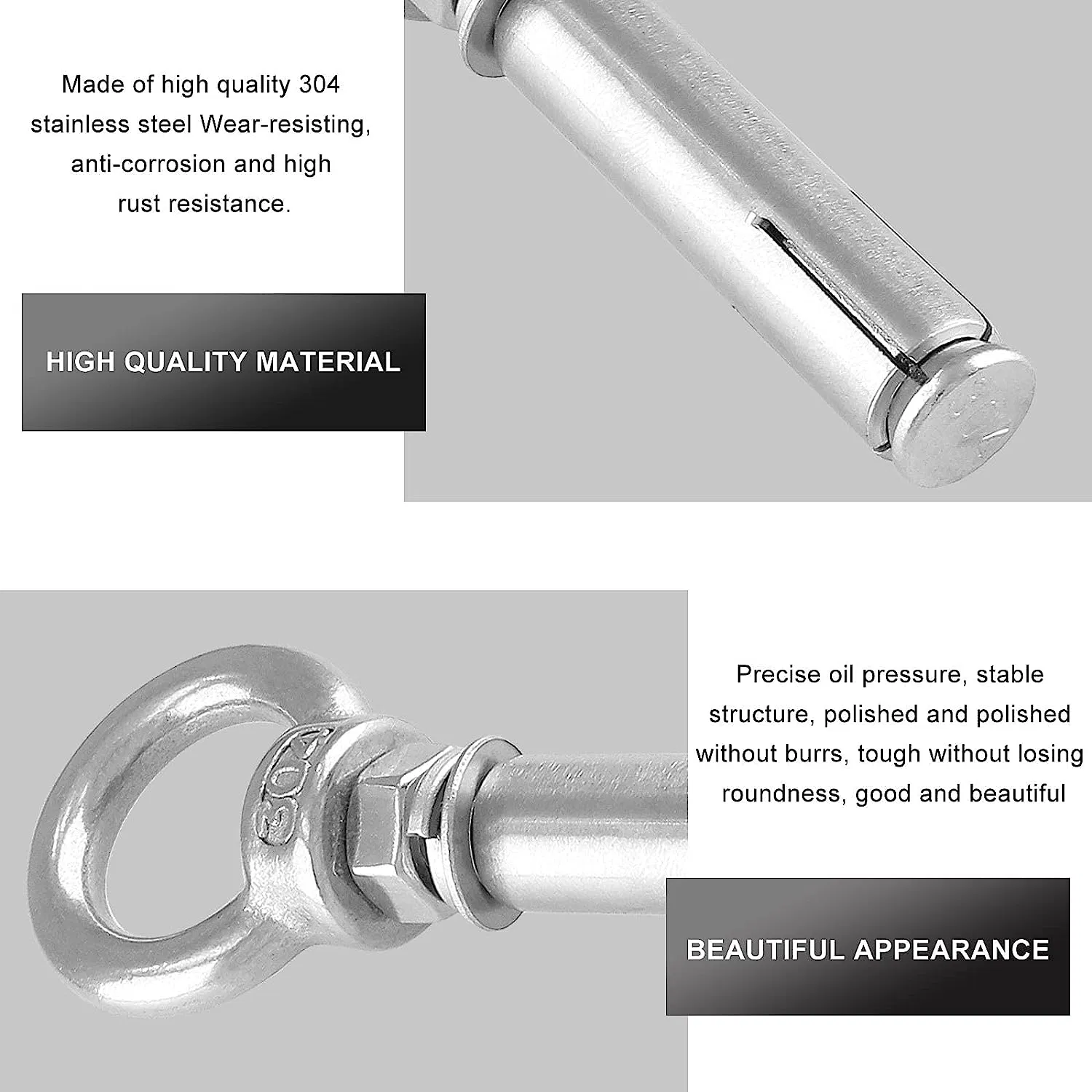M8 Ring Lifting Expansion Eyebolt Bolt Screw