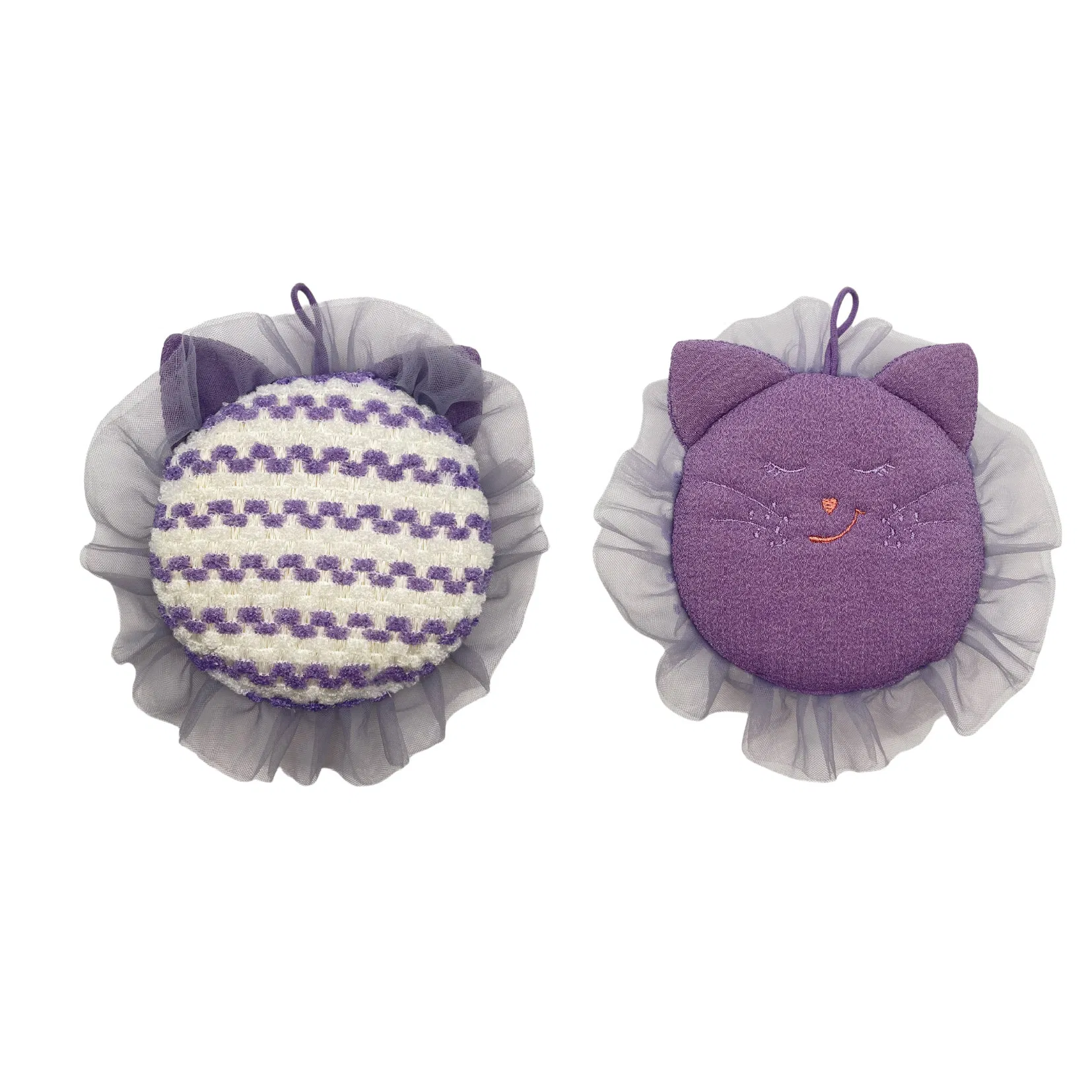 Double Sided Lovely Cat Bath Sponge