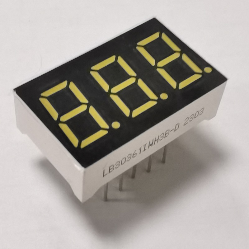0.36" 3-Digit Common Anode 7-Segment LED Display