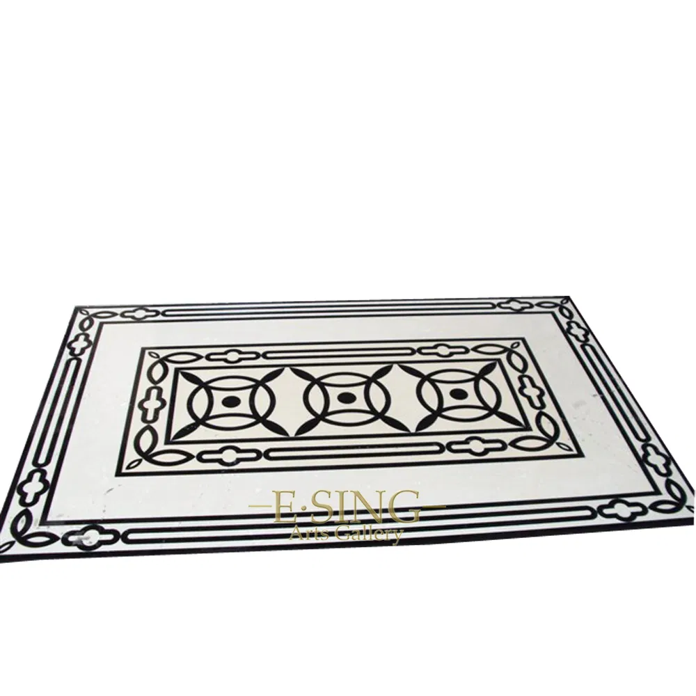 Элитная мраморная плитка с водной резкой Classic Tile Flower