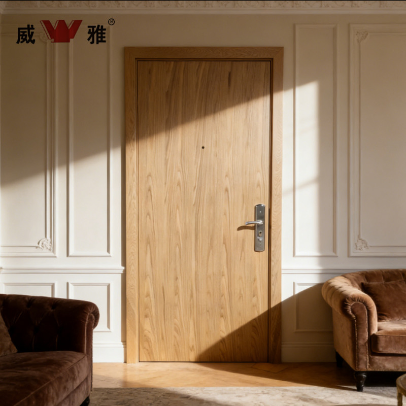 Durable and Elegant Modern Style Fire Resistant Solid Wood Composite Interior Wooden Door