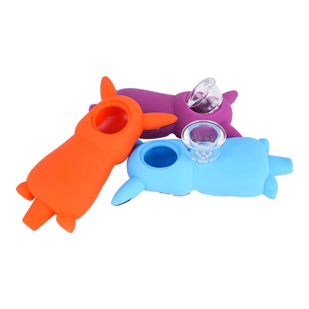 Cartoon Element Pikachu Silicone Glass Smoking Pipe