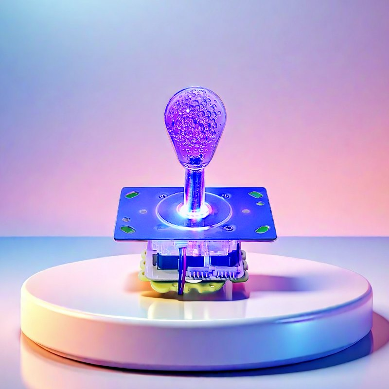 1PCS Ydc Colorful Integrated Semi-Elliptical Crystal Balltop Rocker Arcade Machine Semi-Oval Joystick