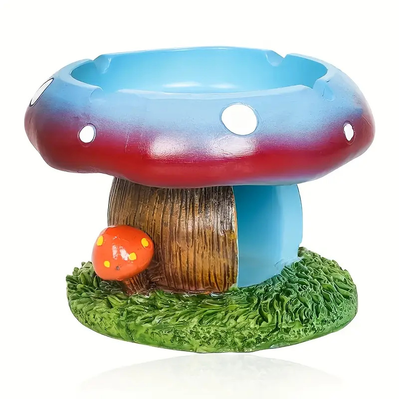 Wholesale Cute Design Mushroom Shaped Resin Ashtray with 3 Colors Smoking Accessories