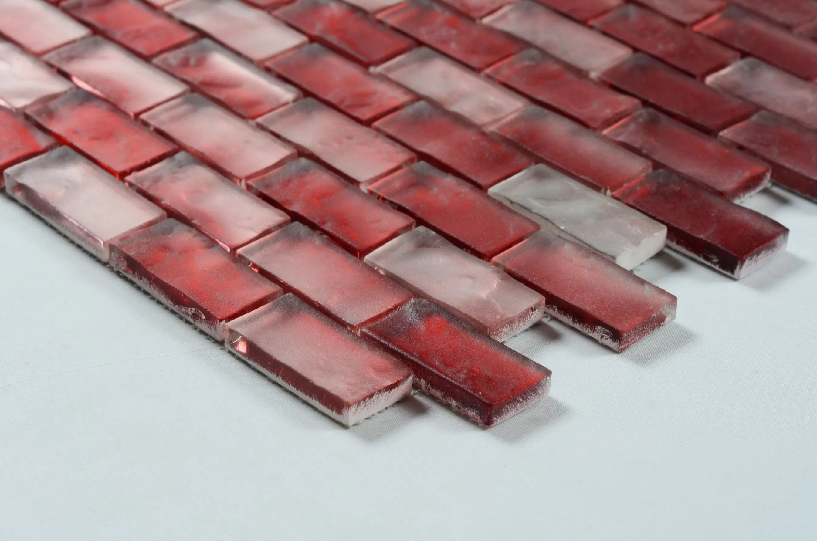 Stone Texture Matt Surface Glass Mosaic Subway Tile Sheets