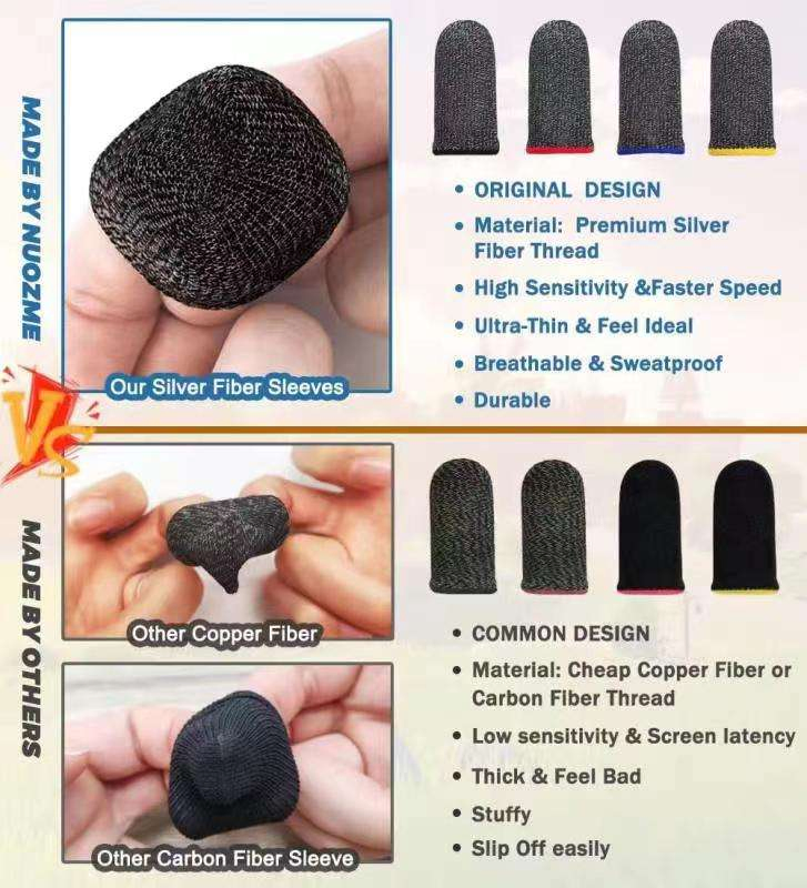 Медные чехлы для пальцев для игр на смартфоне