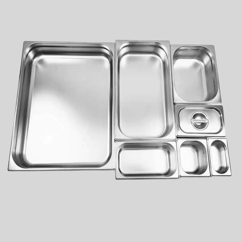 Factory Direct Supply Hotel Dinner Service European Style 201 Stainless Steel Gastronorm Food Container Gn Food Pan with Lid