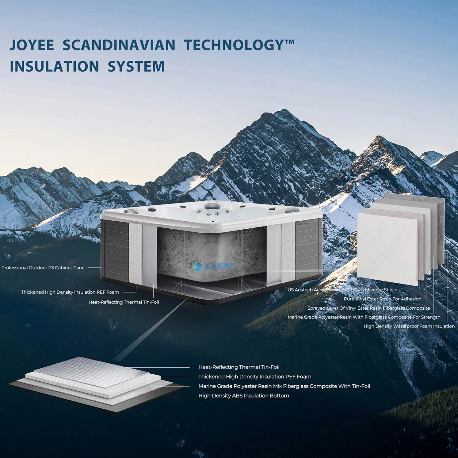 SPA-ванна Joyee Balboa для улицы на 5 человек