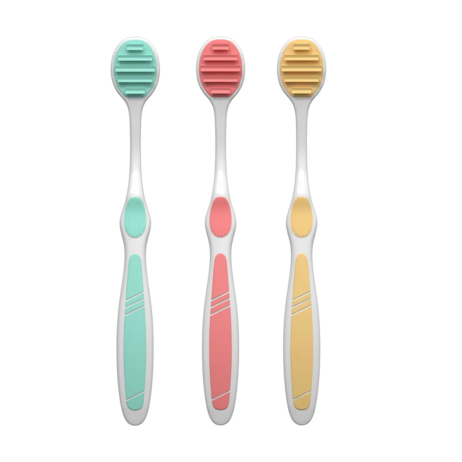 High Quality Colorful Silicone Tongue Coating Cleaning Brush Plastic Tongue Cleaner Scraper
