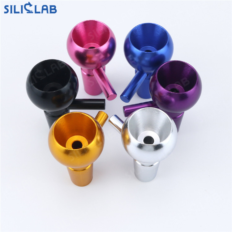 14mm Aluminium Alloy Round Head Smoking Bowl Pot for Smoking Tobacco Cigarette Accessories Style 2