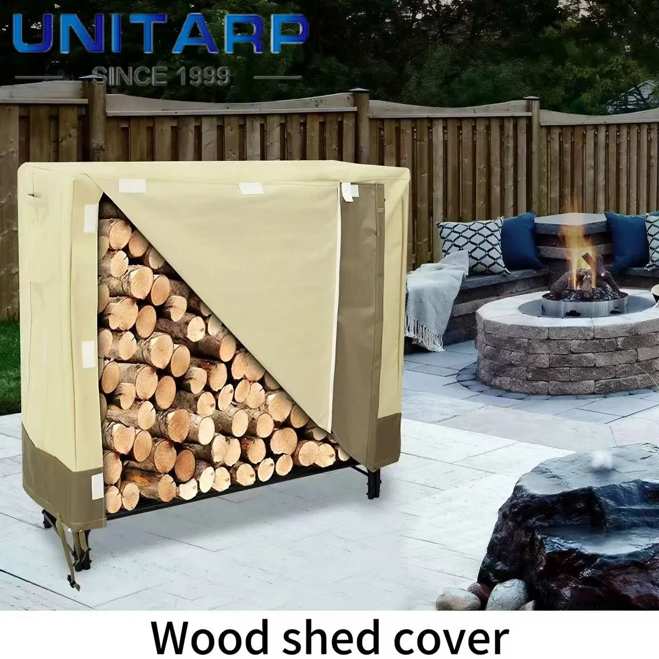 New 600d Oxford Cloth Outdoor Waterproof Firewood Shed Wood Cover Rain Cover
