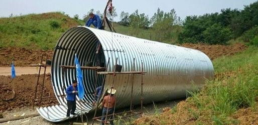 36 Inch Corrugated Metal Pipe Customizable Culvert Pipe Oval Shaped Stee Cheap