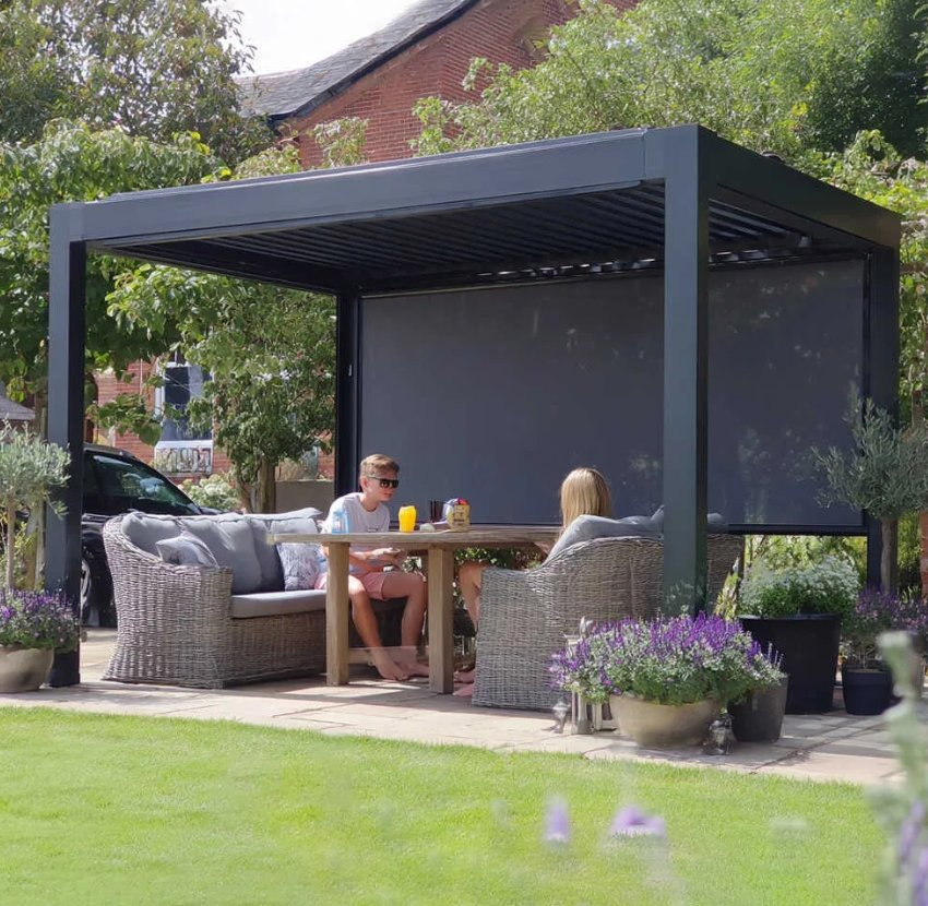 Premium Aluminum Pergola with Electric Retractable Roof and Made in China Price