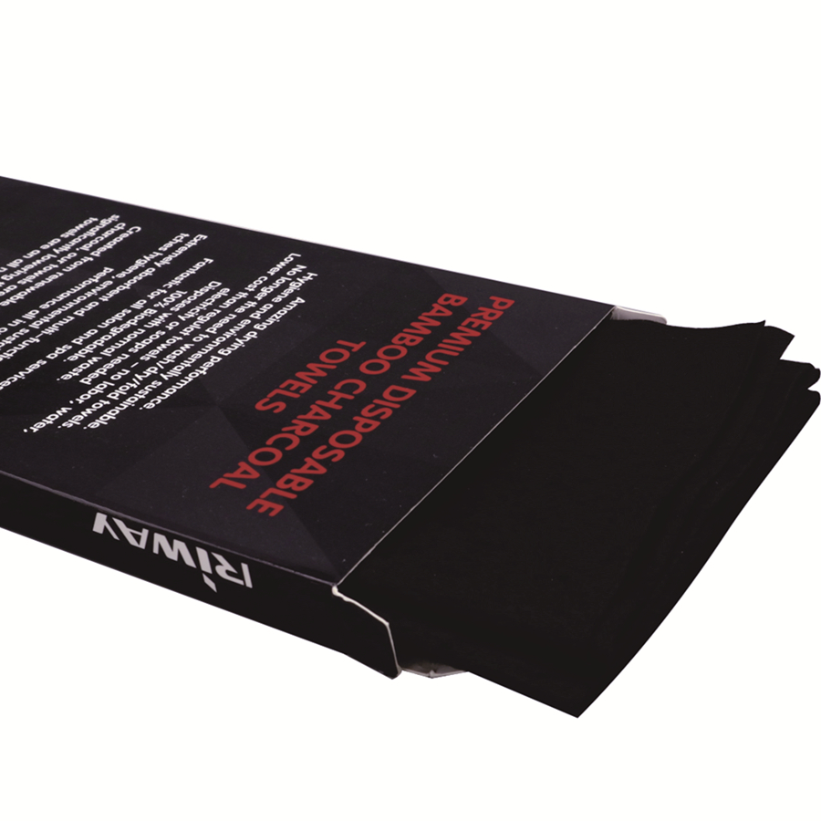 Deep Cleaning Black Bamboo Charcoal Hair Wipes Disposable Charcoal Salon Towel