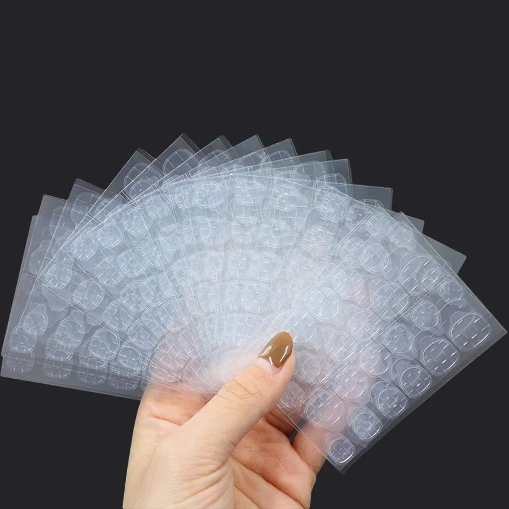 Double Sided Glue Nail Sticker Adhesive Tabs Waterproof Breathable Fake Nail Glue Stickers Jelly False Nails Tips