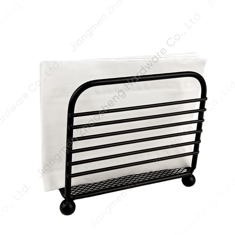 Desktop Wire Roll Paper Caddy Stand Metal Napkin Holder for Dining
