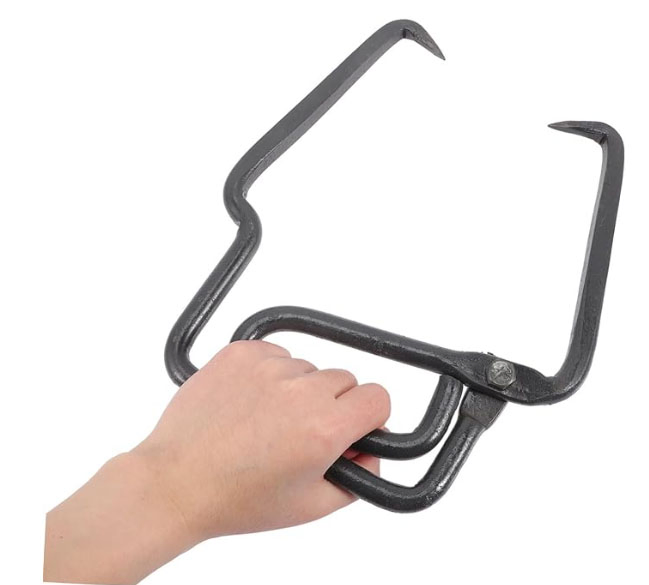 Metal Ice Tongs for Safe Ice Block Handling and Moving