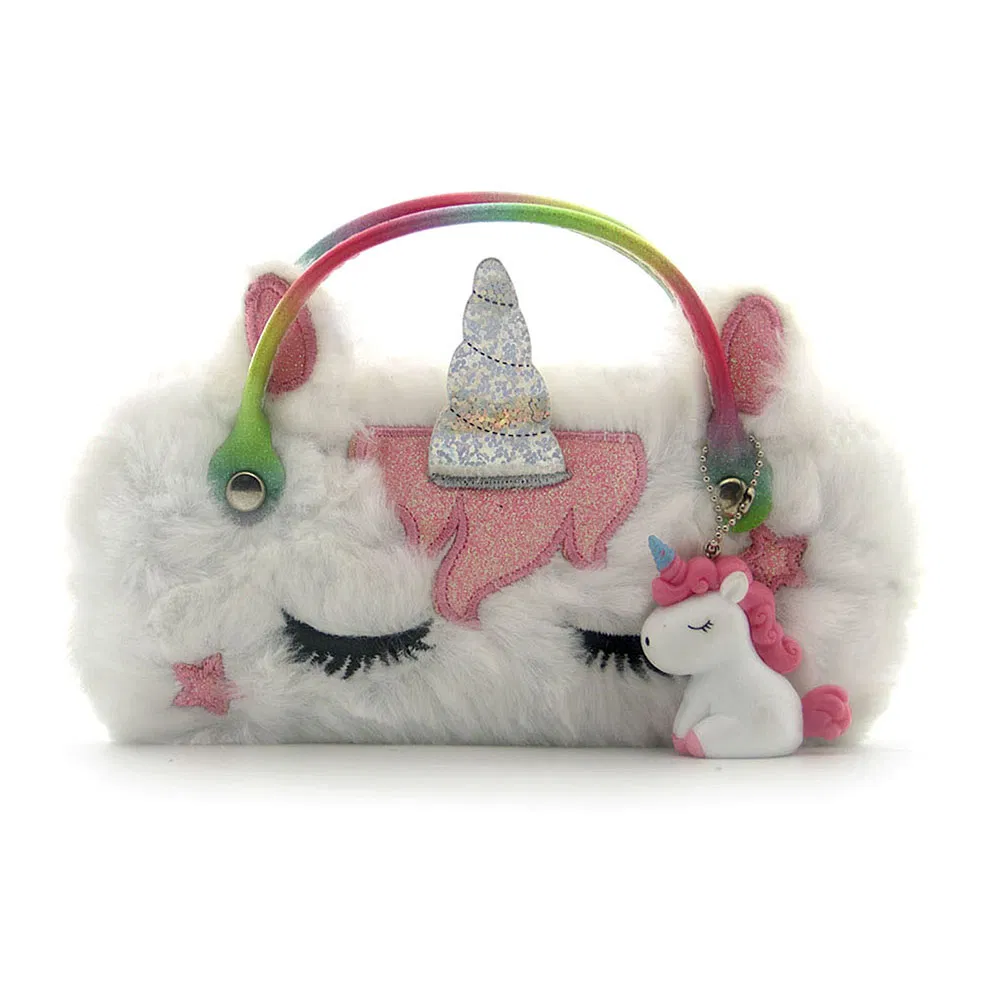 Unicorn Glasses Case Kids Portable Fashion Box Hairy Spetacle Case