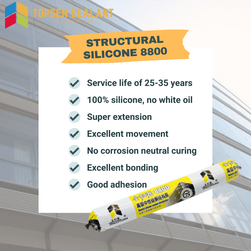 Neutral Structural Silicone Sealant RTV Glue for Bonding Glass Curtain Wall Project
