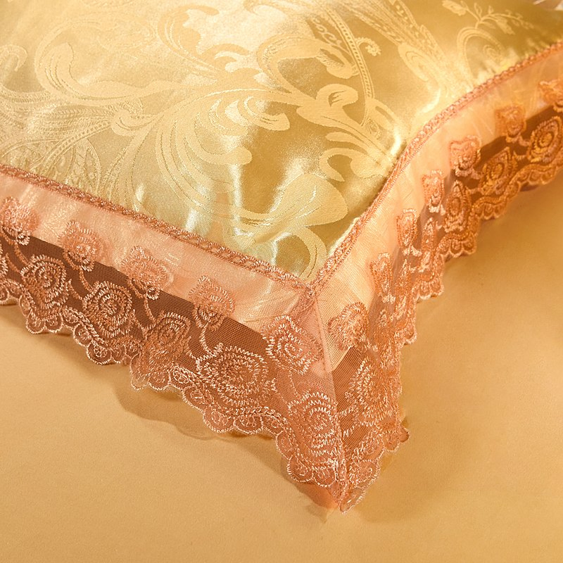 4 PCS Bedding Set Jacquard Comforter Set Polyester Duvet Cover Pillowcase