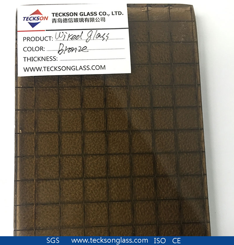 Clear / Bronze / Grey Safety Wire Glass Patterned Manufacturers Price