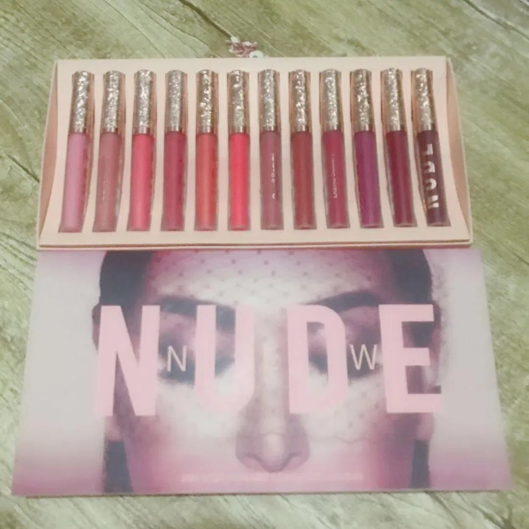 Ls17 Desert Lip Gloss Set 12 Non-Stick Cup Lip Glaze Beauty Matte Rose Huda Foreign Trade Makeup Manufacturer OEM Lipstick