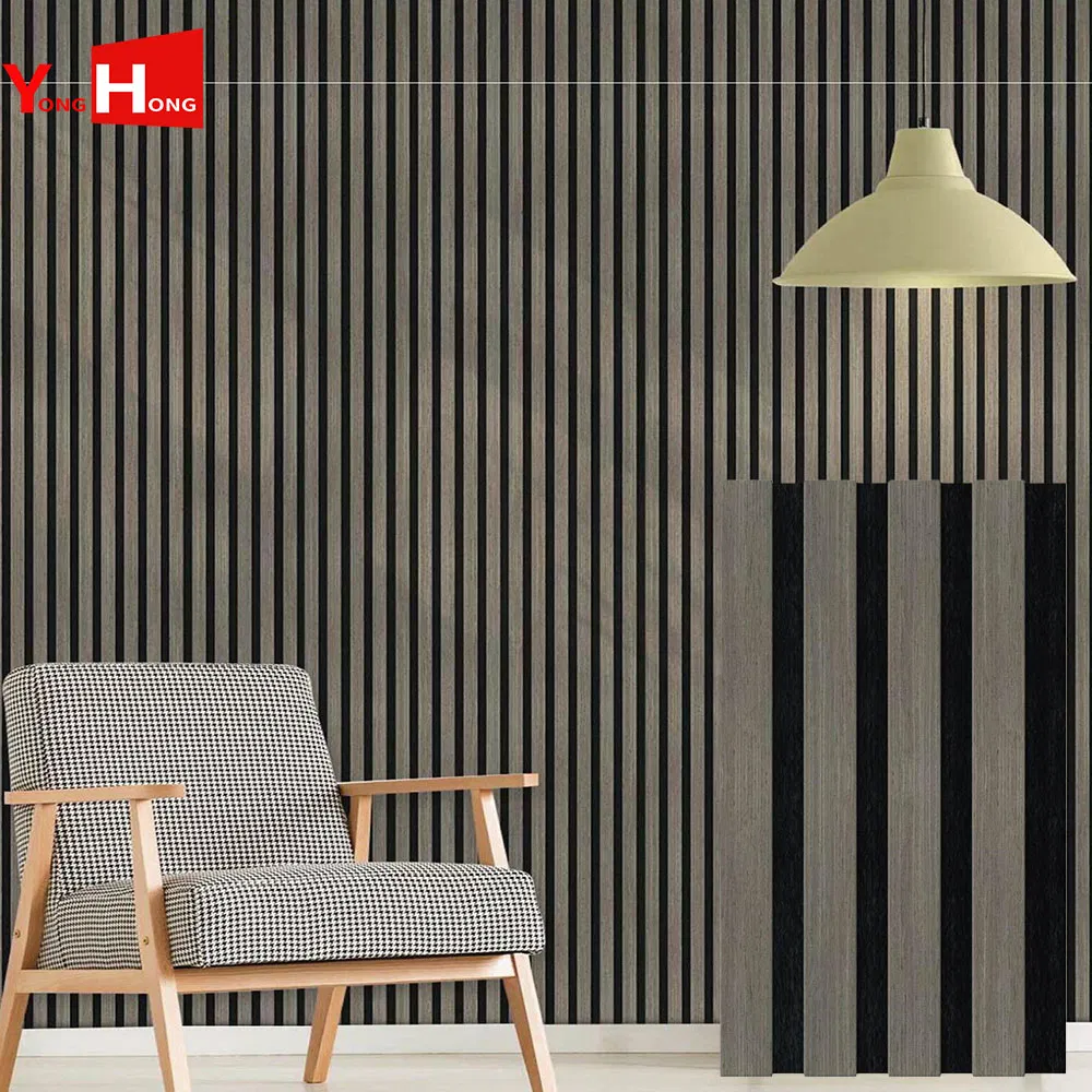 WPC-Panel Ceiling Board Decoration Material Wood Wall Panel Embossed PVC Acoustic Sheet
