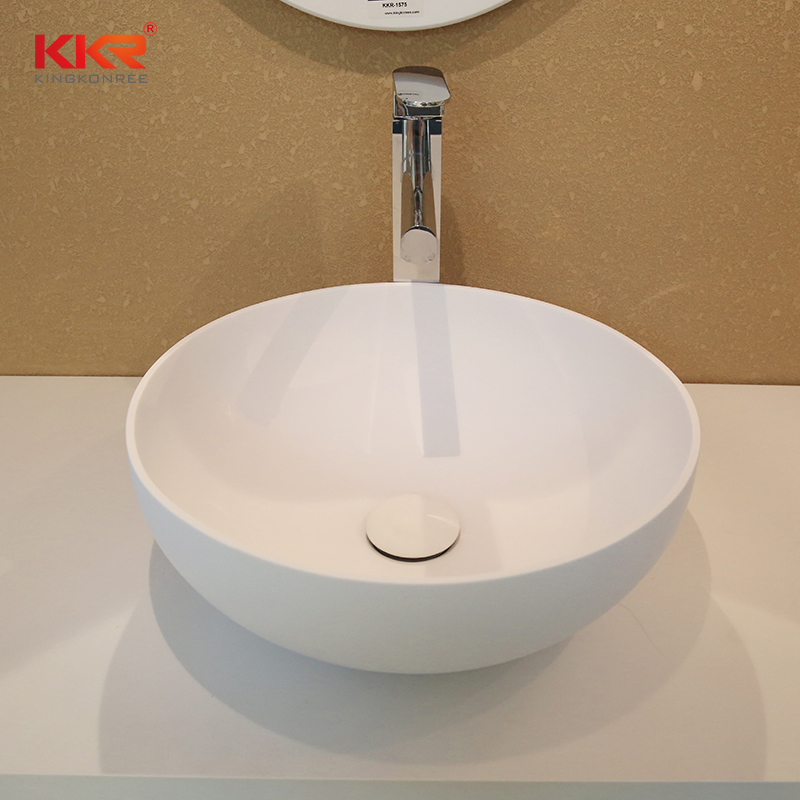 Solid Surface Artificial Stone Hand Washing Basin Above Counter Basin