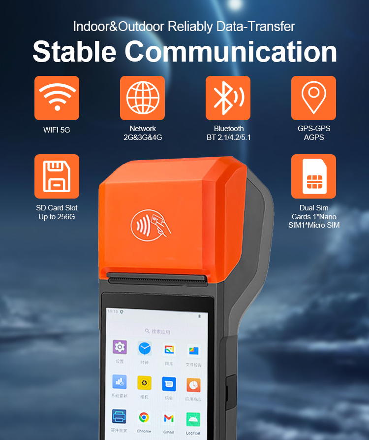 Android 14 4G Smart Handheld Smart Payment POS Terminal with Qr Code R330 Plus