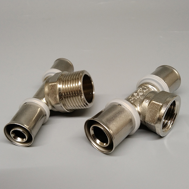 BS Standard Brass Pipe Fittings Reducing Forged Tee Center Female Thread
