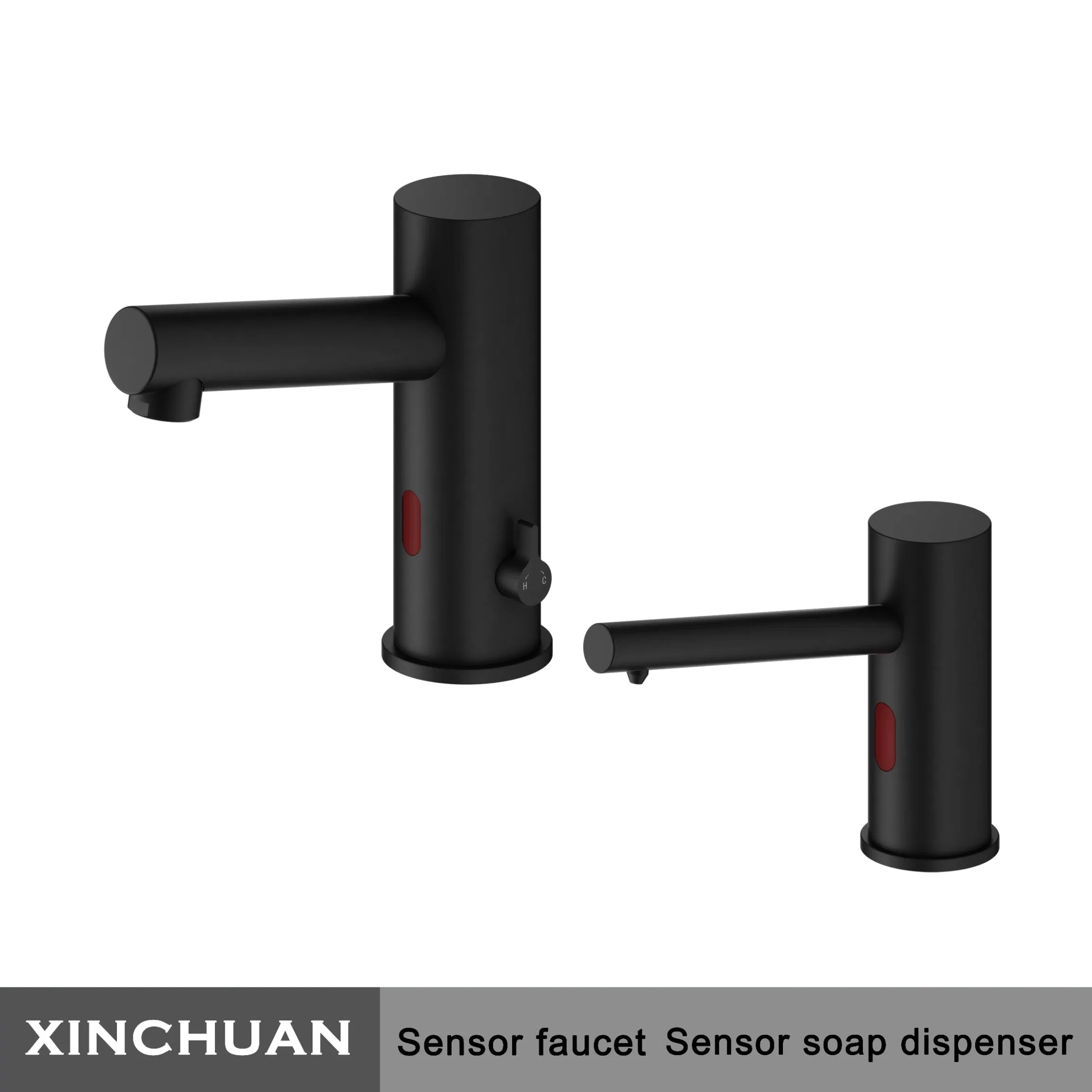 Large Size Sensor Faucet and Sensor Soap Dispenser AC 110 240V Power Supply Dzr Brass