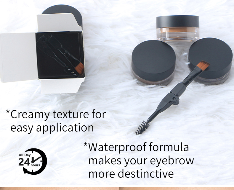 6 Colors Eyebrow Gel Private Label Makeup Eyebrow Pomade Waterproof Long Lasting Brow Pomade