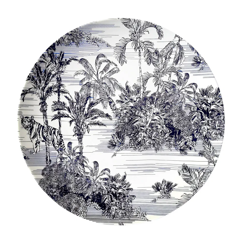 Dinner Plate Pad Printing Porcelainware Ceramic Tableware