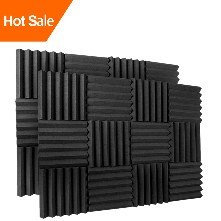 8 PCS Fireproof Music Recording Studio Wedge Soundproofing Wall Panel Foam Sponge