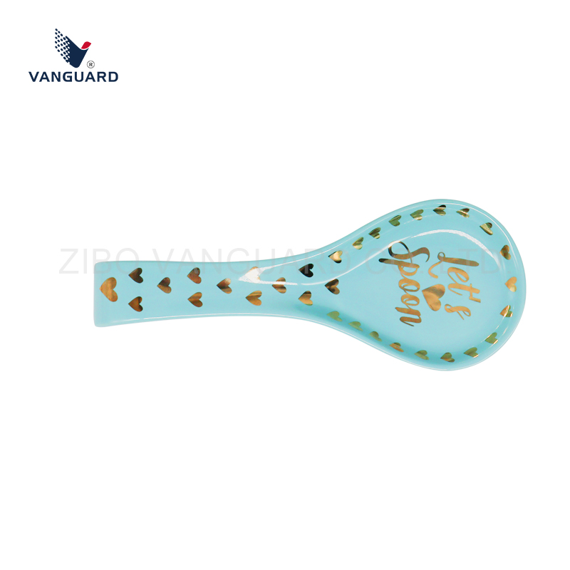 Christmas Large Porcelain Spoon Custom Printing Ceramic Soup Spoon for Festival