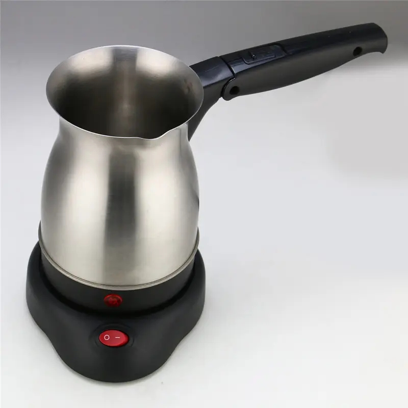 Electric Stainless Steel Coffee Maker Milk Warmer Tea Pot with Detachable Base