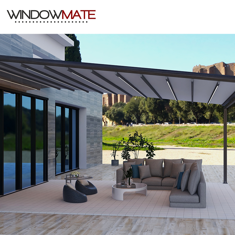 Waterproof Sunshade Dining Restaurant Retractable Canopy Roof Shade Outdoor