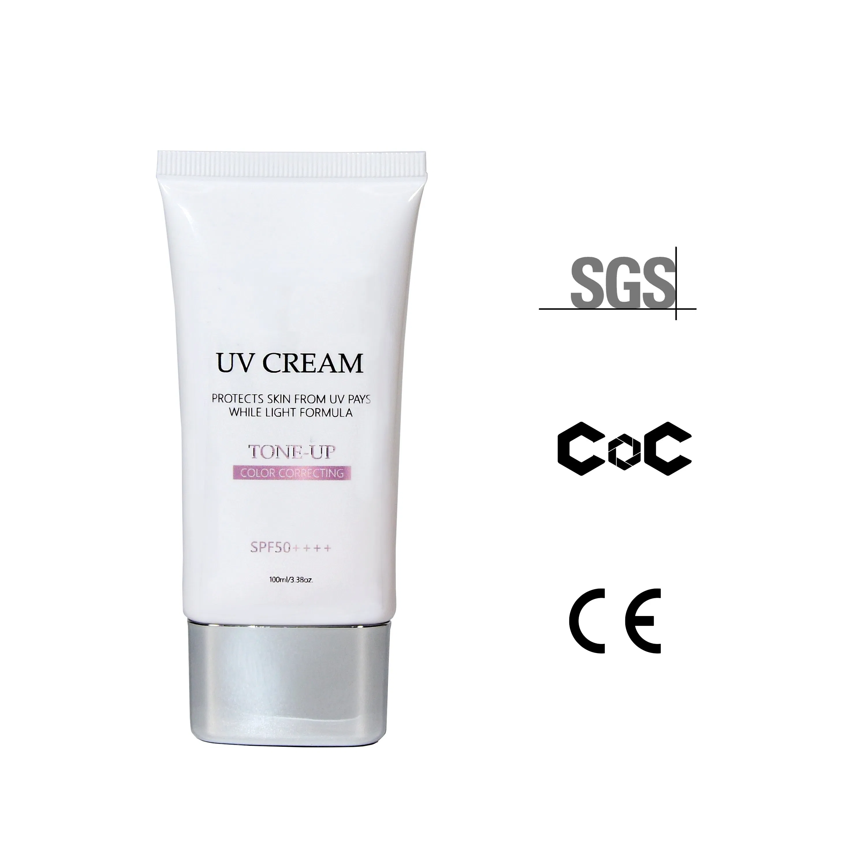 SPF 50 PA+++ Pink Sun Cream Reef Safe Tined Sunscreen Cream UVA/UVB Protection Sunscreen