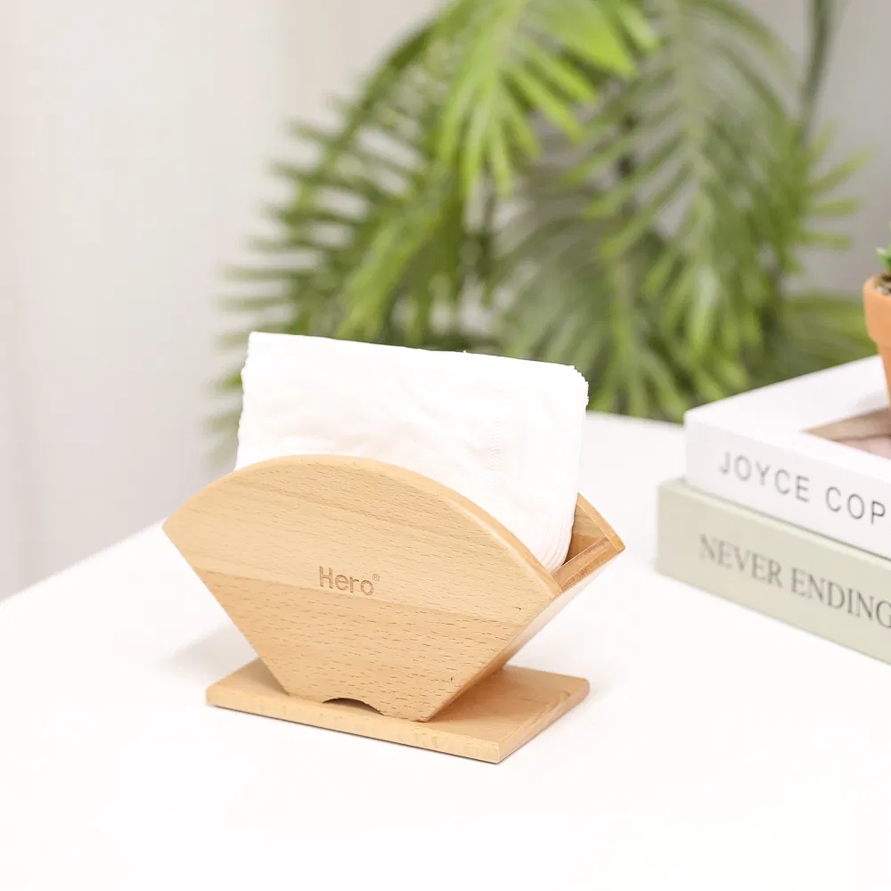 Rectangular Wooden Facial Tissue Box for Bathroom Office Desk
