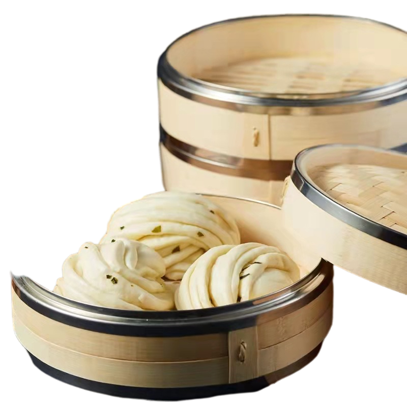 Nanzhu Stainless Steel Aluminum Edge Wrapped Circular Steamer