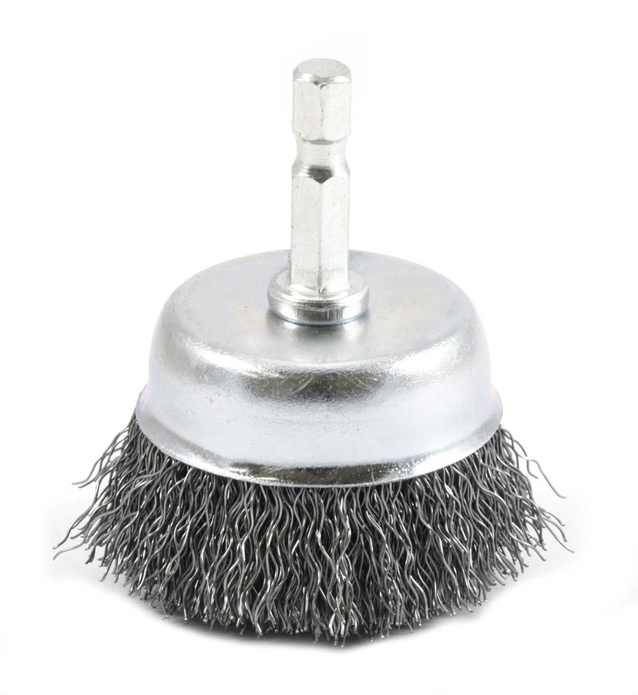 Wire Cup Brush Coarse Crimped with 1/4-Inch Hex Shank
