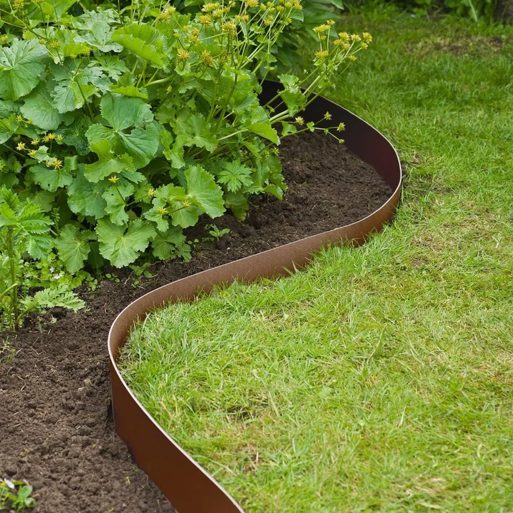 Yw Industrial Powder Coated Metal Steel Playground Garden Border Flower Lawn Landscape Edge with Spikes